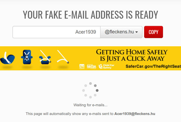 Fake email generator